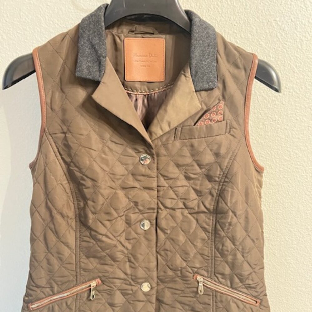Massimo Dutti Vest Olive Color
